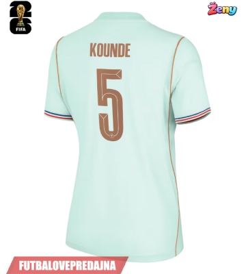 Lacne Ženy Futbalové dres Francúzsko Jules Kounde #5 MS 2026 Krátky Rukáv - Preč